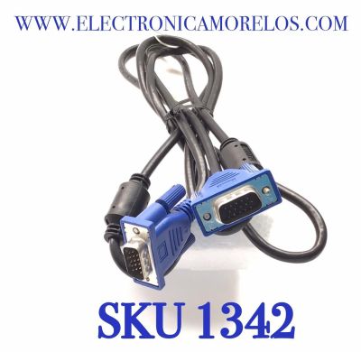 CABLE DE VIDEO VGA ORIGINAL LG. MACHO A MACHO “NUEVO“ / 15 PINES / 30V / 1.80M / NUMERO DE PARTE 68509F0003A / COMPATIBLE CON DIFERENTES DISPOSITIVOS   - Imagen 1